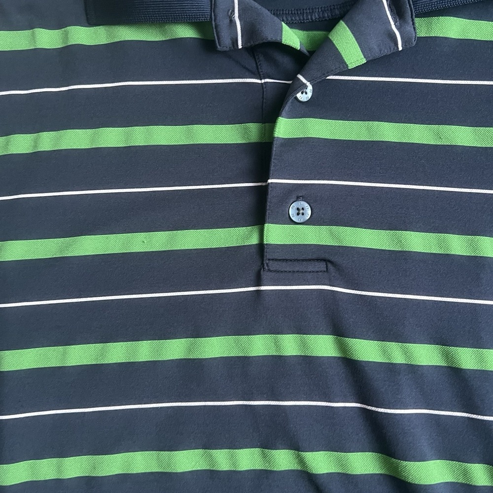 FootJoy Men's Striped Golf Polo Shirt Moisture Wicking Athletic Fit Size Small - Picture 3 of 5